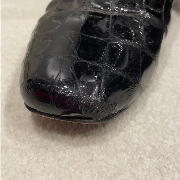 Tall patent leather croc print boots - Picture 4 of 5